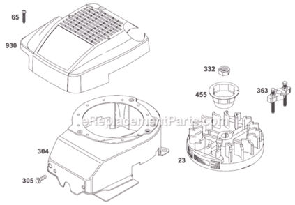 Page G Diagram and Parts List for 12D800  Briggs and Stratton Engine